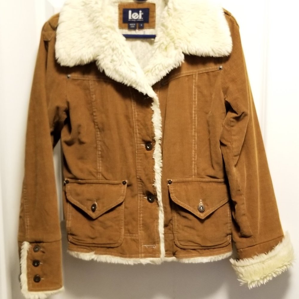 l.e.i. Camel color corduroy jacket